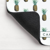 Jouw naam toevoegen | Waterverf tropische anananas Muismat (Hoek)