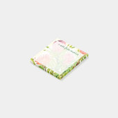 Jouw naam toevoegen | Waterverf Tropische bloemen Post-it® Notes (Schuin)
