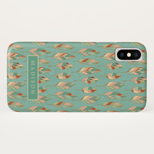 Jouw naam toevoegen | Waterverf Vuurpatroon Case-Mate iPhone Case (Achterkant (horizontaal))