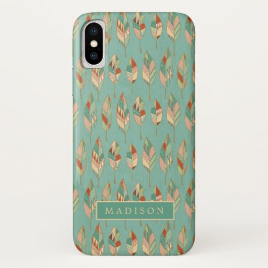 Jouw naam toevoegen | Waterverf Vuurpatroon Case-Mate iPhone Case (Achterkant)