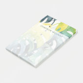 Jouw naam toevoegen | Waterverf Zonnepalmbladeren Post-it® Notes (Schuin)