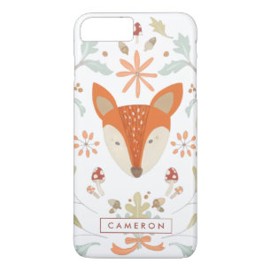Jouw naam toevoegen Whimsical Woodland Fox Case-Mate iPhone Case