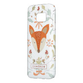 Jouw naam toevoegen | Whimsical Woodland Fox Case-Mate Samsung Galaxy Hoesje (Achterkant Links)