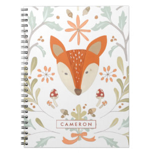 Jouw naam toevoegen Whimsical Woodland Fox Notitieboek