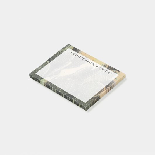 Jouw naam toevoegen | woestijncactus | Green Splat Post-it® Notes (Schuin)
