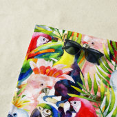 Jouw naam toevoegen | Wortelen en palmbladeren Strandlaken (In situ)