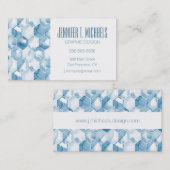 Jouw naam toevoegen | Zacht blauw Waterverf Canoty Visitekaartje (Voorkant / Achterkant)