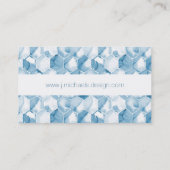 Jouw naam toevoegen | Zacht blauw Waterverf Canoty Visitekaartje (Achterkant)