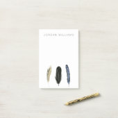 Jouw naam toevoegen | Zachte veren I Post-it® Notes (Op bureau)