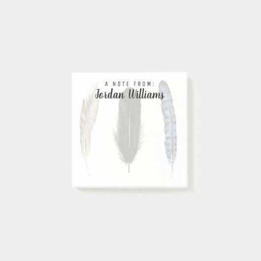Jouw naam toevoegen | Zachte veren I Post-it® Notes (Voorkant)