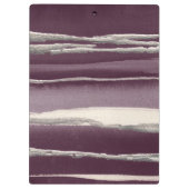 Jouw naam toevoegen | Zilver Roos Paarse Abstracte Klembord (Achterkant)