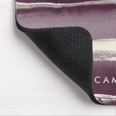 Jouw naam toevoegen | Zilver Roos Paarse Abstracte Muismat (Hoek)