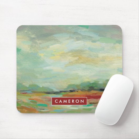 Jouw naam toevoegen | Zonneveld Abstract afdrukken Muismat (Met muis)