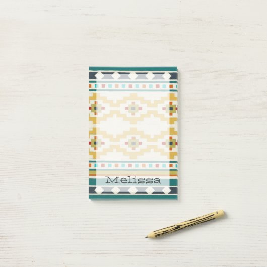 Jouw naam toevoegen | Zuidwest Geometry III Post-it® Notes (Op bureau)