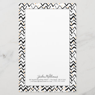 Jouw naam toevoegen   Zwarte penseelstreken en -St Briefpapier