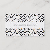 Jouw naam toevoegen | Zwarte penseelstreken en -St Visitekaartje (Achterkant)