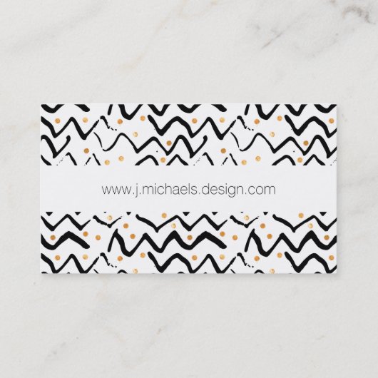 Jouw naam toevoegen | Zwarte penseelstreken en -St Visitekaartje (Achterkant)