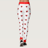 (Jouw naam) Trinidad Flag Hearts op (uw kleur) Leggings (Achterkant)