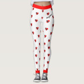 (Jouw naam) Trinidad Flag Hearts op (uw kleur) Leggings (Voorkant)