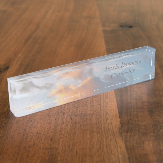 "JOUW NAAM TUSSEN DE WOLKEN" NAAMBORD (Zijkant)