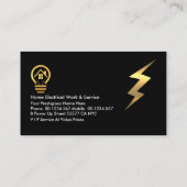 Jouw naam van de elektrische stroom visitekaartje (Achterkant)