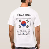 Jouw naam van de Zuid-Koreaanse vlag T-shirt (Achterkant)