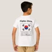 Jouw naam van de Zuid-Koreaanse vlag T-shirt (Achterkant volledig)
