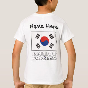 Jouw naam van de Zuid-Koreaanse vlag T-shirt