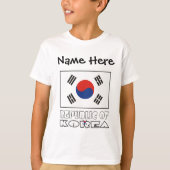 Jouw naam van de Zuid-Koreaanse vlag T-shirt (Voorkant)