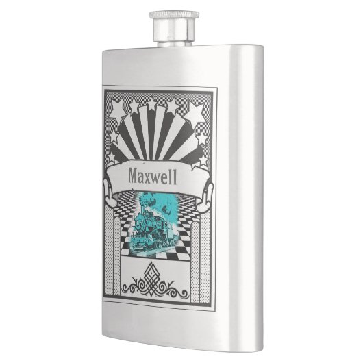 jouw naam van deze locomotiefkolf flacon (Links)