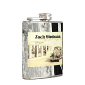 jouw naam van deze Retro Sedan-erlenmeyer Heupfles (Rechts)