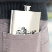 jouw naam van deze Stagecoach Flask Heupfles (Voorbeeld)