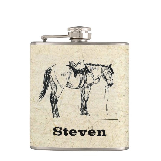 jouw naam van deze zadelveer heupfles (Voorkant)