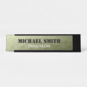 Jouw naam van het lichtgroene geometrische gaaspat bureau naambordje (Voorkant)