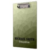 Jouw naam van het lichtgroene geometrische gaaspat klembord (Links)
