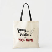 Jouw naam van Notarische openbare doether Quill Ge Tote Bag (Voorkant)