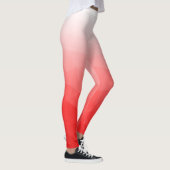 Jouw naam van rood verloopgeometrisch netwerkpatro leggings (Rechts)