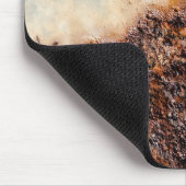 Jouw naam van roodbruine roestmetalen muismat (Hoek)