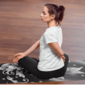 Jouw naam van zwarte en witte vlindervlinder yogamat