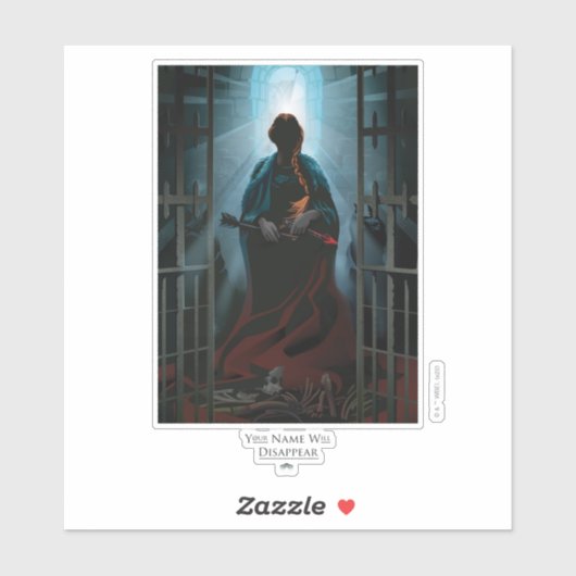 Jouw naam verdwijnt sticker (Vel)