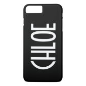Jouw naam, Vette witte tekst | Zwart Case-Mate iPhone Case (Achterkant)