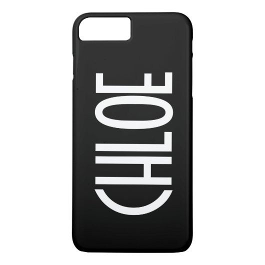 Jouw naam, Vette witte tekst | Zwart Case-Mate iPhone Case (Achterkant)