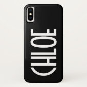 Jouw naam, Vette witte tekst | Zwart Case-Mate iPhone Case (Achterkant)