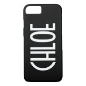 Jouw naam, Vette witte tekst | Zwart Case-Mate iPhone Case (Achterkant)