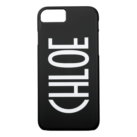 Jouw naam, Vette witte tekst | Zwart Case-Mate iPhone Case (Achterkant)