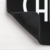 Jouw naam, Vette witte tekst | Zwart Muismat (Hoek)