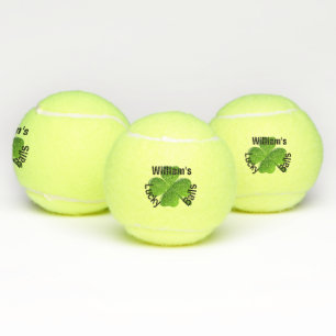 jouw naam Vier Leaf Clover Lucky Tennisballen