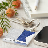 Jouw naam vlag A Alfa / Alpha Nautical toevoegen Sleutelhanger (Voorkant Rechts)