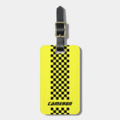 Jouw naam Volledig aangepaste kleuren, gecheckte s Bagagelabel (Voorkant verticaal)