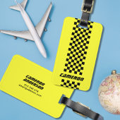 Jouw naam Volledig aangepaste kleuren, gecheckte s Bagagelabel